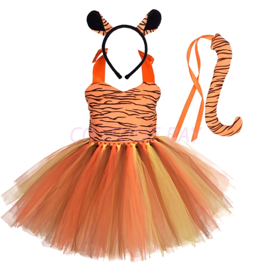 Picture of Girls Animal Tiger Tutu Dress 