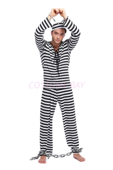 Picture of Mens Striped Prisoner Outfit