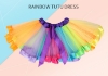 Picture of Girls Colorful Rainbow Tutu Skirt Kids Tulle Skirts