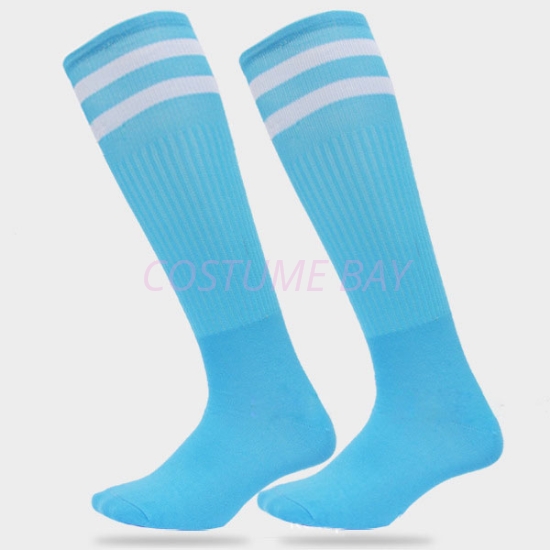 Picture of Adults Kids High Knee Football Sport Socks - Light Blue