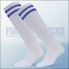 Picture of Adults Kids High Knee Football Sport Socks - Light Blue
