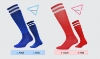 Picture of Adults Kids High Knee Football Sport Socks - WHITE-RED