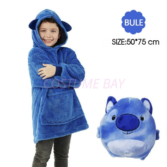 Picture of Kids Huggle Pets Blanket Hoodie - Blue