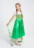 Picture of Princess Queen Elsa Frozen Fever Green Dress with Long Cape