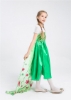 Picture of Princess Queen Elsa Frozen Fever Green Dress with Long Cape