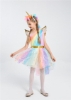 Picture of New Arrival - Girls Unicorn Rainbow Tulle Dress with Headband & Wings