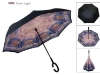 Picture of Upside Down C-Handle Reverse Umbrella - Snow Night