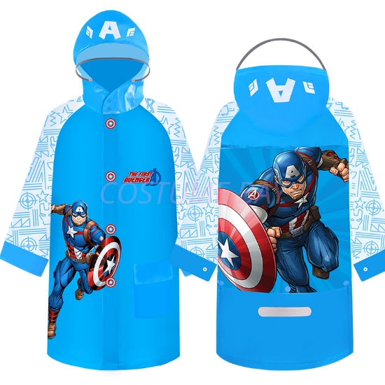 Picture of Kids Disney Waterproof Delux Raincoat -  Captain America