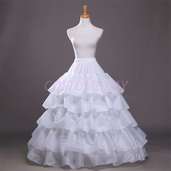 Picture of Acrylic Ball Gown 5 Tier Floor Length Wedding Petticoats