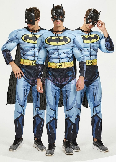 Picture of Men Superhero Muscle Costume - Batman