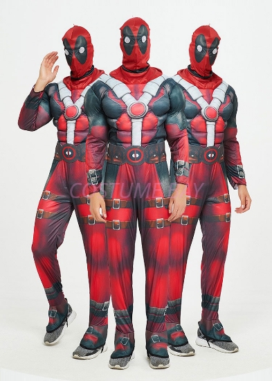Picture of Men Superhero Muscle Costume - Deadpool