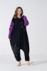 Picture of Black Purple Devil Onesie Jumpsuit.