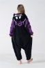 Picture of Black Purple Devil Onesie Jumpsuit.