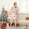 Picture of New Design Hooded Blanket Hoodie-Peal Milk Tea