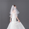 Picture of Ivory Two-Tiers Ribbon Edge Wedding Bridal Veil