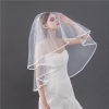 Picture of Ivory Two-Tiers Ribbon Edge Wedding Bridal Veil