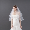 Picture of Ivory Two-Tiers Ribbon Edge Wedding Bridal Veil