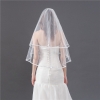 Picture of Ivory Two-Tiers Ribbon Edge Wedding Bridal Veil