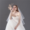 Picture of Ivory Two-Tiers Ribbon Edge Wedding Bridal Veil