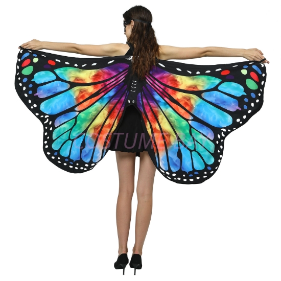 Picture of Dancing Butterfly Wings Cape - Gradient Blue/Purple