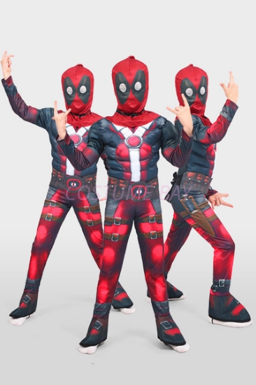 Picture of Boys Superhero Muscle Costume - Deadpool
