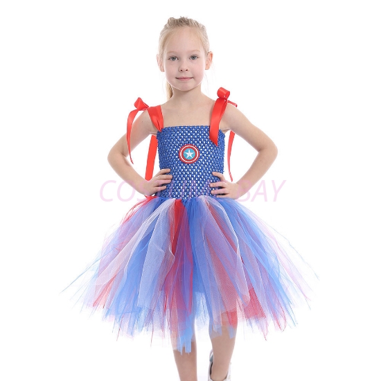 Picture of Girls Captain America Tutu Dress for Book Week