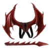 Picture of 3pcs Dragon Wing/Tail/Mask Set - Black