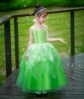 Picture of Girls Tinkerbell Princess Green Dress with Butterfly Wings