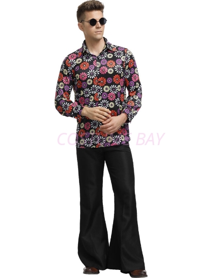 Picture of 1960s 70s Mens Retro Hippie Dippie Costume