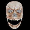 Picture of Skeleton Mask with Movable Jaw - White with Blood