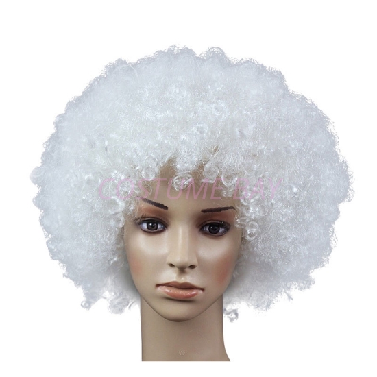 Picture of 70's Funky Disco Afro Wig - White