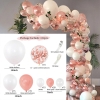 Picture of 102pcs White Rose Gold Balloon Garland Arch Kit Set
