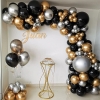 Picture of 110pcs Black Silver Gold Garland Arch Kit Balloons Set