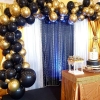 Picture of 110pcs Black Silver Gold Garland Arch Kit Balloons Set