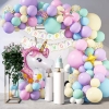 Picture of 147pcs Macaron Unicorn Birthday Party Balloons Garland Arch Kit Set 