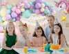 Picture of 147pcs Macaron Unicorn Birthday Party Balloons Garland Arch Kit Set 