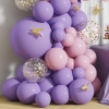 Picture of 129pcs Pink Purple Balloons Garland Arch Kit Set with Gold Butterflies