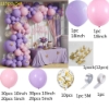 Picture of 129pcs Pink Purple Balloons Garland Arch Kit Set with Gold Butterflies