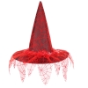 Picture of Halloween Red Witch Hat with Veil