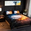 Picture of 3D Hot Fire Baseball Duvet Cover Set with Pillowcase