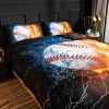 Picture of 3D Hot Fire Baseball Duvet Cover Set with Pillowcase