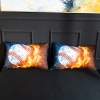 Picture of 3D Hot Fire Baseball Duvet Cover Set with Pillowcase