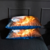 Picture of 3D Hot Fire Baseball Duvet Cover Set with Pillowcase