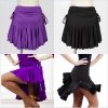 Picture of Milk Silk Fabric Purple Women's Performance Training Latin Dance Skirt