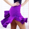 Picture of Milk Silk Fabric Blank /  Purple Women's Performance Training Latin Dance Skirt