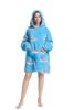 Picture of New Design Animal Fruit Print Hooded Blanket Hoodie - Blue Shark