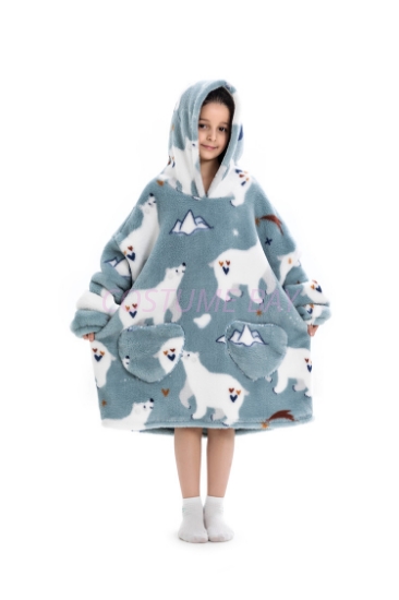 Picture of New Design Kids Animal Hooded Blanket Hoodie  - Bear