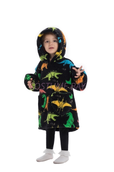 Picture of New Design Kids Toddler Animal Fruit Print Blanket Hoodie - Dinosaur