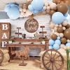 Picture of 158pcs Macaron Blue Brown Balloons Garland Set