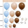 Picture of 158pcs Macaron Blue Brown Balloons Garland Set